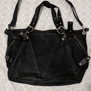 Black Large Shoulder or Crossbody Bag